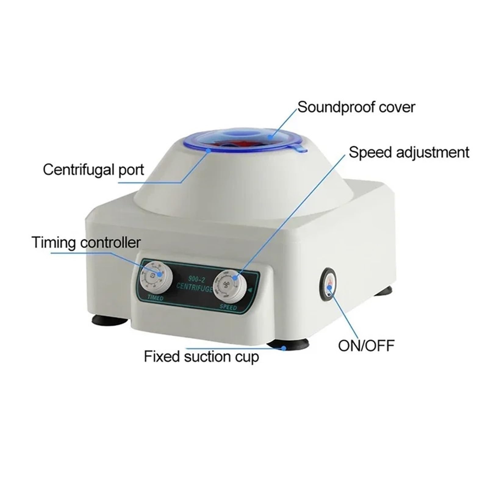 Tischzentrifuge, Elektrische Laborzentrifuge 900-2, niedrige Geschwindigkeit, 4000 U/min, 2086 x g, 6 20 ml, Plasmaserum, PRP, PRF, separate Maschine | 900-1S(LCD)