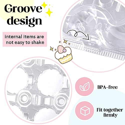 Bokon 50 Pack Cupcake Boxes Bulk 12 Count 24 Count Standard Cupcake Containers Bakery Carrier Boxes Cupcake Holder for Xmas Wedding Home Baker Holiday Kitchen Birthday Party Supplies