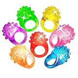 Kangaroo's Flashing LED Light Up Toys, Bumpy Rings, 18-Pack