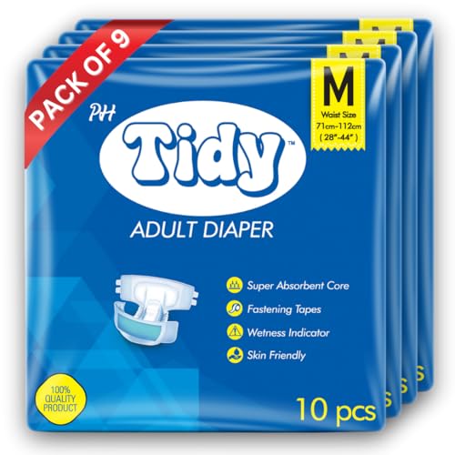 Image of Tape Style Super Absorbent | Unisex | Waist Size (28-44 Inches) Adult Diaper - M (90 Pieces)
