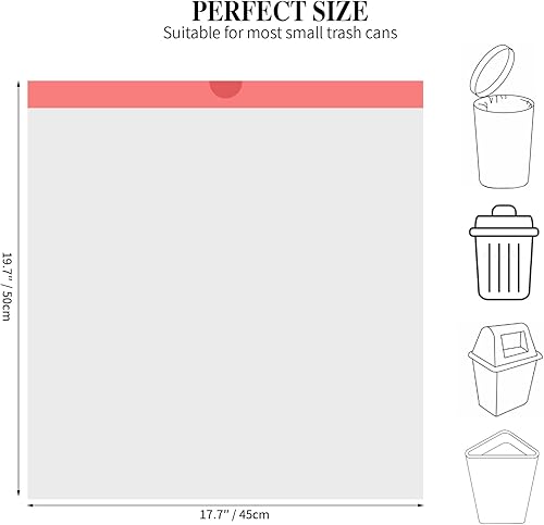 Miniatura 2 de 3 rollos de bolsas de basura pequeñas con cordón, bolsas de basura pequeñas con cordón grueso de 4 galones para cocina, baño, dormitorio, hogar,