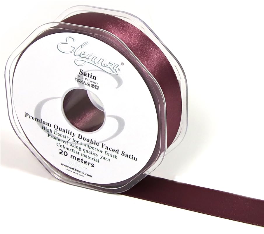 Eleganza Double Faced Satin 25mm x 20m Vintage Rose No.89