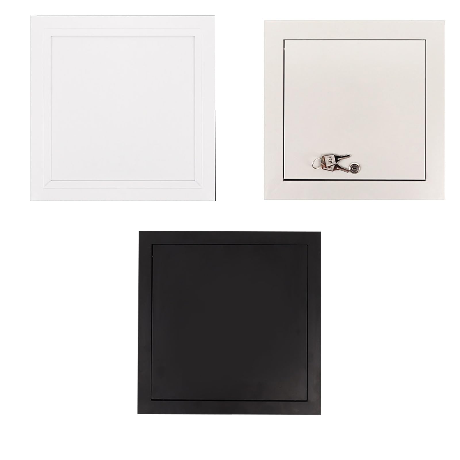 Pipe Access Door,Attic Inspection Hatch，Aluminum Access Door，Aluminum Frame，with Latch Lock，for Plumbing and Electrical Applications(White,15x15cm)