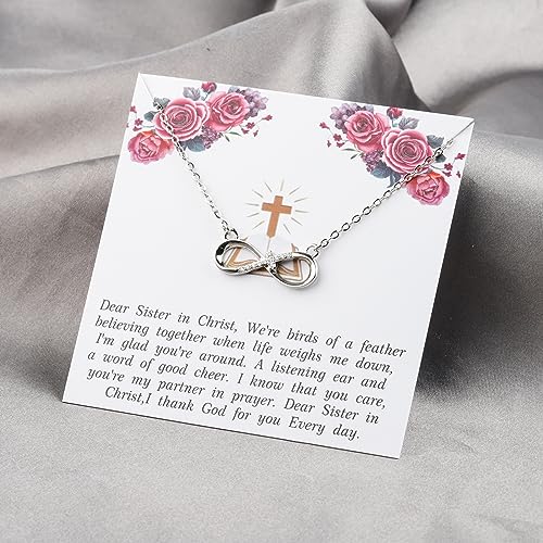 BEKECH Sister in Christ Necklace Religious Sister Jewelry Baptist Gifts Christian Gifts Christian Believers Gifts4