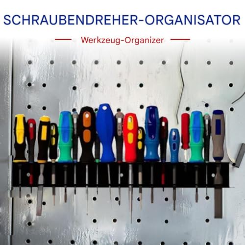 Organizador de destornilladores y barra de montaje en pared para tensores y extensiones 3