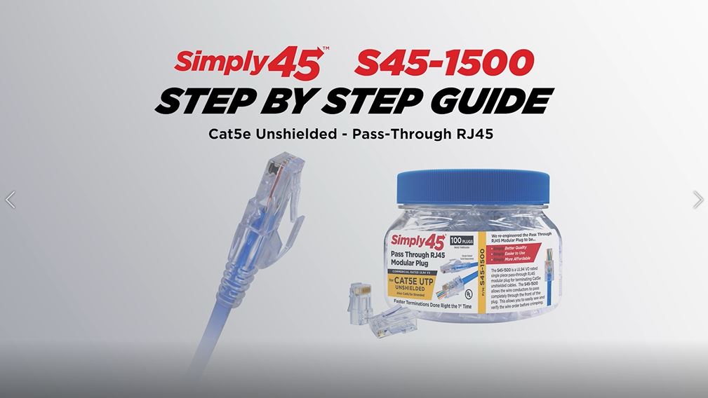 Amazon.com: Simply45 Unshielded Pass-Through RJ45 Modular