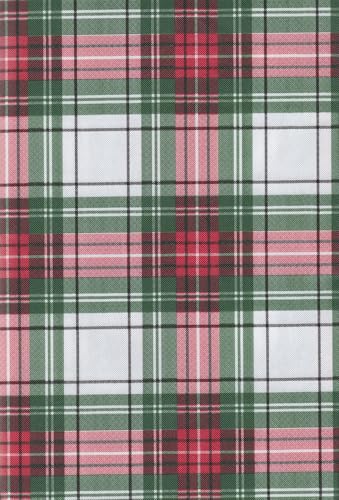 Kane Home Holiday Vinyl Tablecloth, Red and Green Tartan Plaid, PEVA with Flannel Backing (52 x 70 inches)