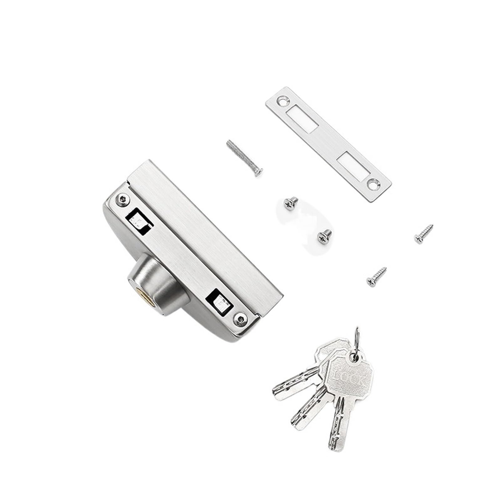Serrure en verre semi-circulaire anti-rayures avec clip cadre sans perçage