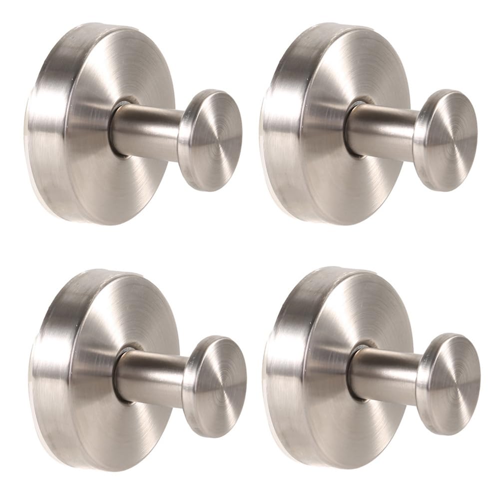 IJSDNVJNDX Stainless Steel Suction Cup Clothes Hook Kitchen Bathroom Towel Hook Punch-Free Bathroom Seamless Suction Cup Silver