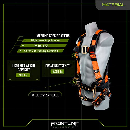 Image of FRONTLINE FALL PROTECTION Harnesses + D-Ring+ Multiple Styles + OSHA and ANSI compliant