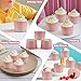 TRUSBER Pink Cupcake Liners for Baking, Standard Size Muffin Paper Liners with Gold Polka Dots, 50Pack Baking Cups for Baby Shower, Birthday Party