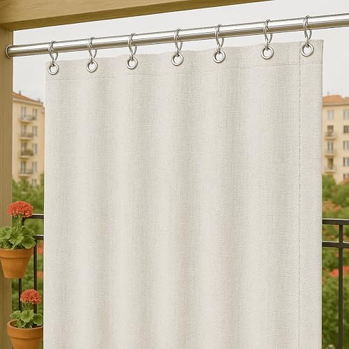 Byour3 - Rideaux D'Extérieur Imperméables avec Anneaux en Métal A...