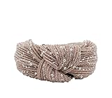 TALLA ÚNICA - Esta diadema están forrada de tejido de calidad. Es elegante y fácil de llevar. El arco de la diadema mide aproximadamente 15 cm de alto y 12 cm de ancho. La diadema mide unos 5 cm de ancho.