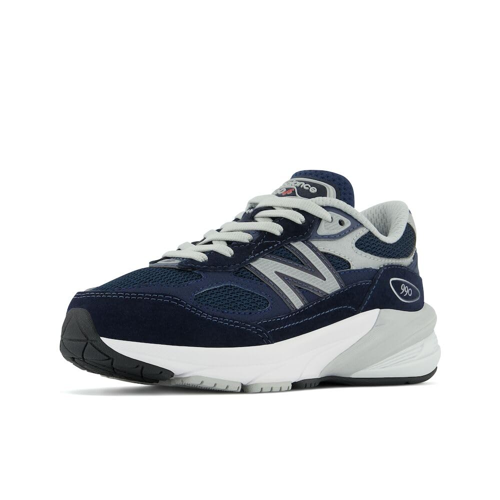

                                                    New Balance Kid's 990 V6 Sneaker, Navy/Silver, 3 M