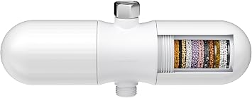 SR SUN RISE Duo Shower Filter - NSF Certified 20-Stage Shower Filter for Hard Water, Water Softener, Removes Chlorine, Heavy Metals, High Flow, Easy Replace Cartridge, Nourish Hair & Skin, Matte White