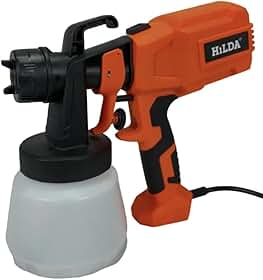 Pulverizador Tinta Elétrico Pistola Pintura 3 Bico Metal Laranja Hilda Parede Ar Direto Baixa Pressão Com Fio (220V LARANJA)