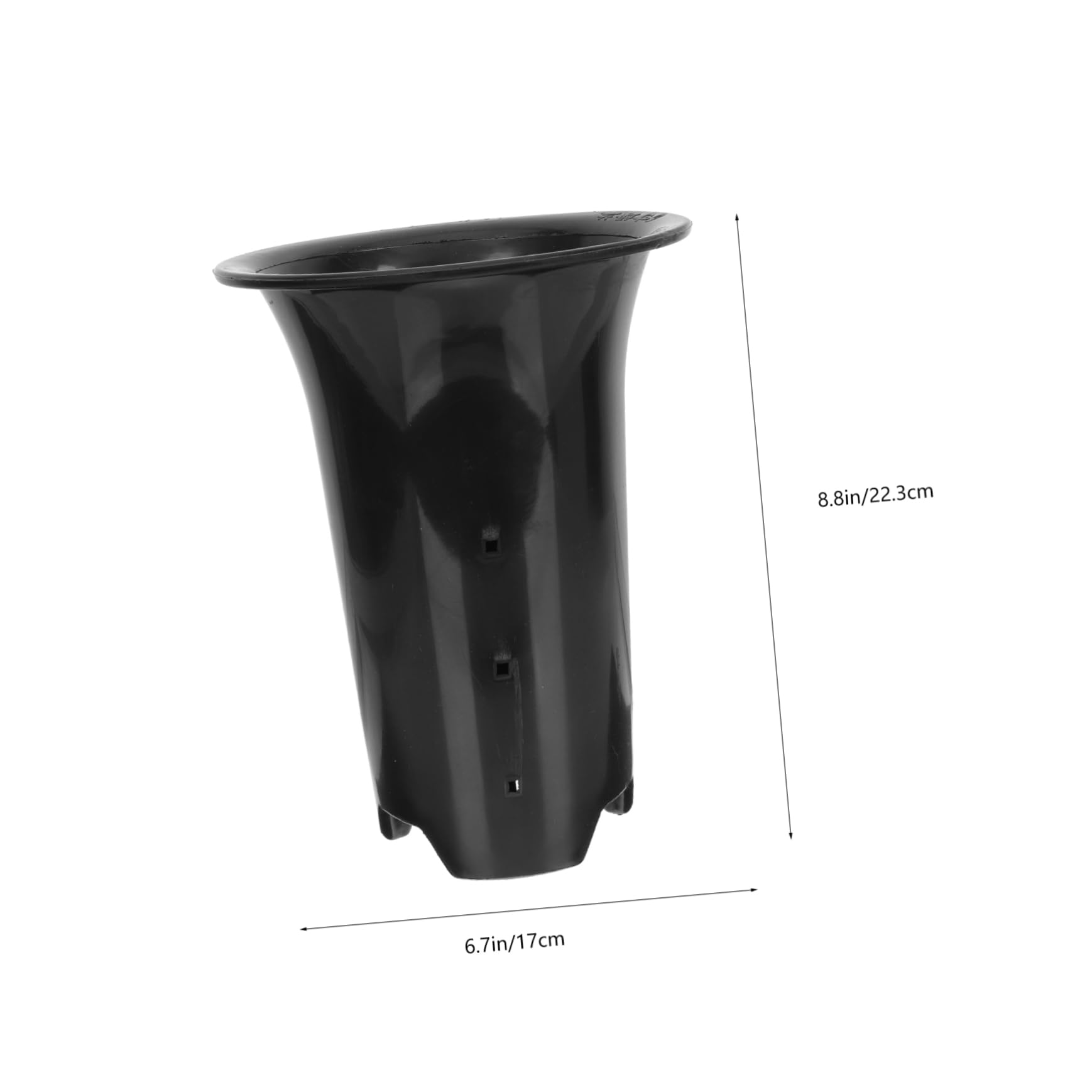 Abaodam Pots pour Orchidées Surface Simple et Respirante en Plastique Noir Lot de 10 Pot de Fleurs Haut Contrôle des Racines pour Jardin ou Intérieur