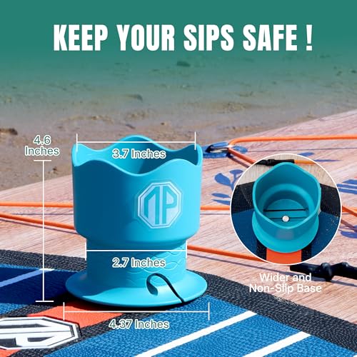 Image of niphean Paddle Board Cup Holder Versatile Paddle Board Accessories | Durable and Stable Drink Holder for SUP /Kayak /Boat Various Container Sizes, Fit Most Large-Sized Water Bottle Holder