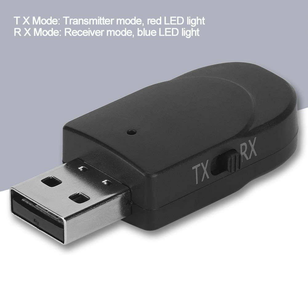 Audio Receiver Transmitter 2 in 1 USB Stereo Music Adapter Audio Dongle Driver for Car TV Computer