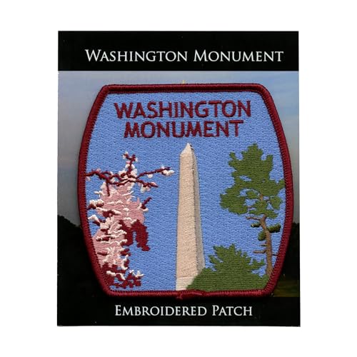 Washington Monument Memorial Patch National Mall DC Travel Embroidered Iron On
