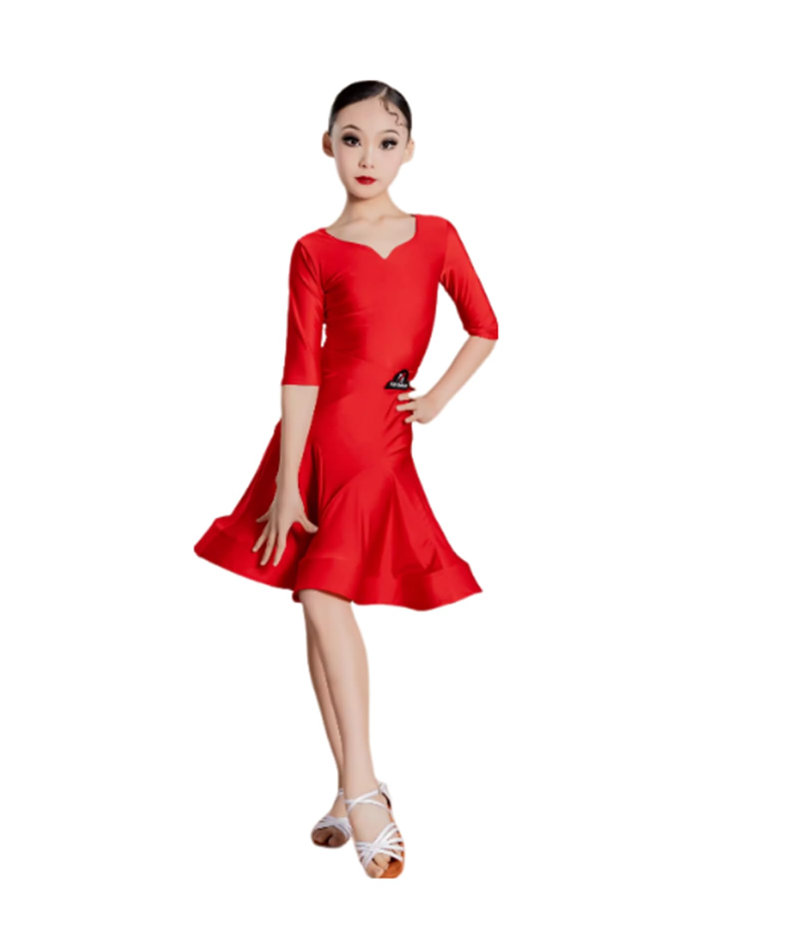 Robe de danse latine fille conçue pour la compétition de cha-cha et entraînement de salon