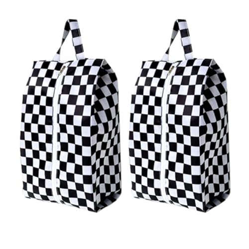 Pacote com 2 bolsas de viagem para viagem, 2 unidades, extra grande, impermeável, nylon, portátil, bolsa com zíper, essencial para viagem, B1 - preto e branco, Moda e prática