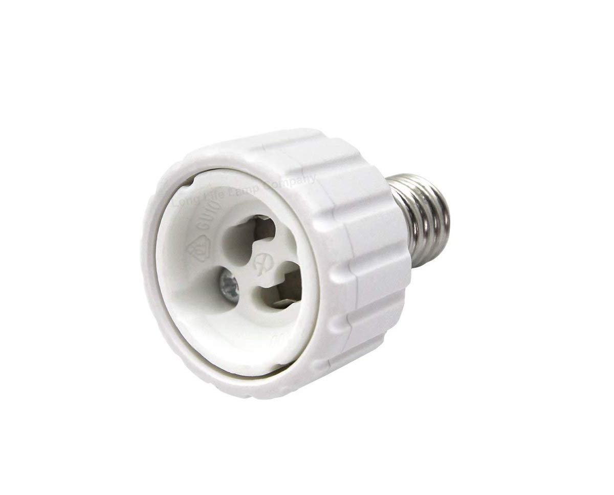 Long Life Lamp Company E14 to GU10 Adapter Light Bulb Base Socket Converter SES to GU10 Adaptor Holder 240v