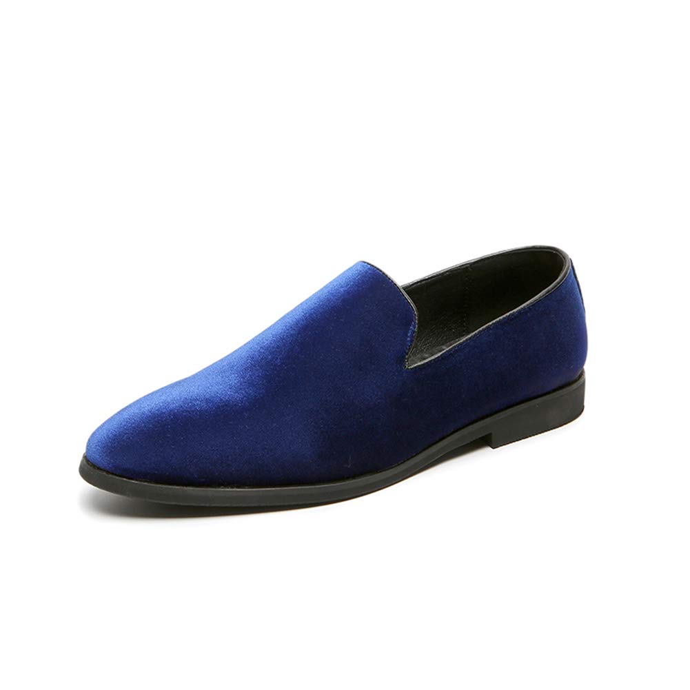 FLQLMen's Luxury Penny Loafer Slip-On Velvet Shoes Party Dancing Shoes Suede Wedding Shoes Plus Size 7-13