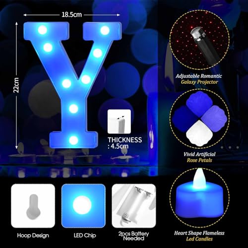 Kit de luces LED decorativas para compromiso y pedida de mano nocturna 6