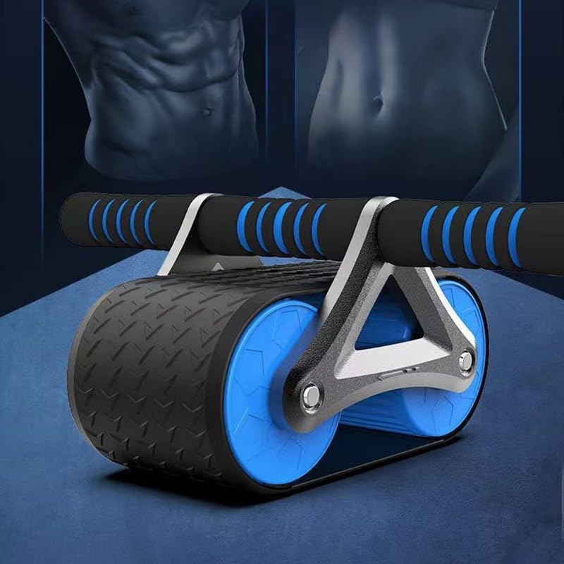 Ab Roller with Elbow Support, Automatic Rebound Abdominal Wheel with Elbow Support, Ab Wheel Roller for Core Workout, Ab Roller for Abs Workout with Timer, Exercise Roller Wheels for Core Training (C