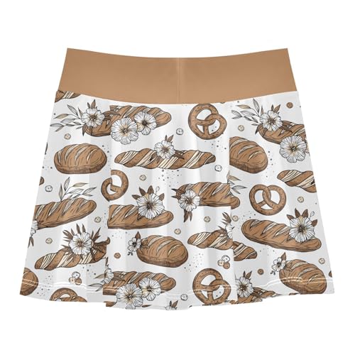 Girls Skorts High Waist Athletic Skirts with Shorts Breads Stretchy Teens Performance Tennis3