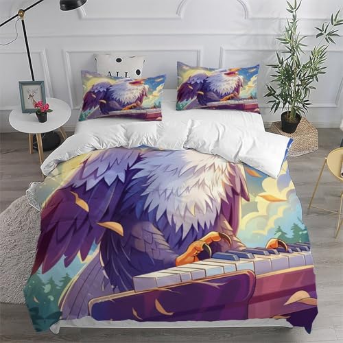Housse de couette faucon au motif imprimé 3D haute définition