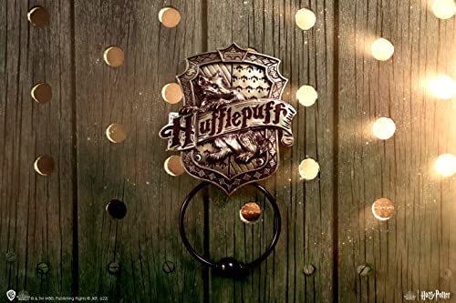 Aldaba de puerta Harry Potter Hufflepuff marrón decorativa de 24,5cm 6