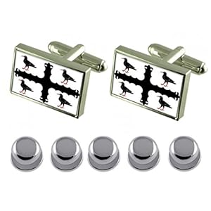 Select Gifts Shirt jurk studs Flintshire County Engeland vlag manchetknopen