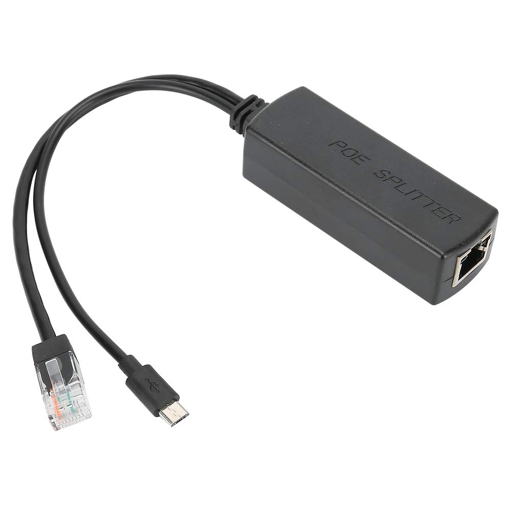 Aramox Rozdzielacz PoE 48 V, Aktywny Rozdzielacz Zasilania Przez Ethernet z Wyjściem Micro USB, IEEE 802.3af At, 5 V 2,4 A 12 W, Przenośna Konstrukcja, do Tabletów i urządzeń Micro USB