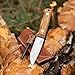 BPSKNIVES Bushmate 2.0 Designed by DBK - Bushcraft Knife - Fixed-Blade Carbon Steel Knife with Leather Sheath & Firestarter - Outdoor Full Tang Camping Survival Knives