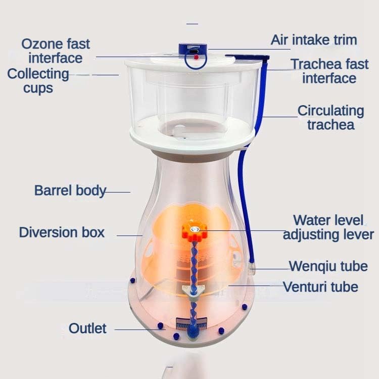 Écumoire protéinée, débit 39 W 2900 l/h, séparateur de protéines, réservoir de collecte d'eau, écumeur de protéines, azote, pour aquariums d'eau salée