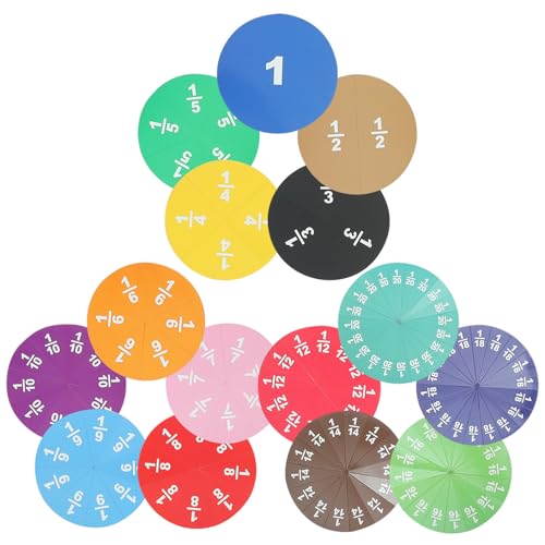 Disques de fractions magnétiques 15 pièces kit pédagogique préscolaire jeu cognitif maths