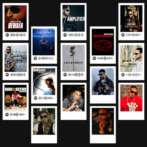 Image of Imran Khan Polaroids Punjabi Songs Mini Poster Kit (Set of 15) | Bewafa, Satisfya, Amplifier Polaroids Size (8 x 6 cm) Posters for Phone Acce ssories, Bedroom, Office, Living room, room decoration