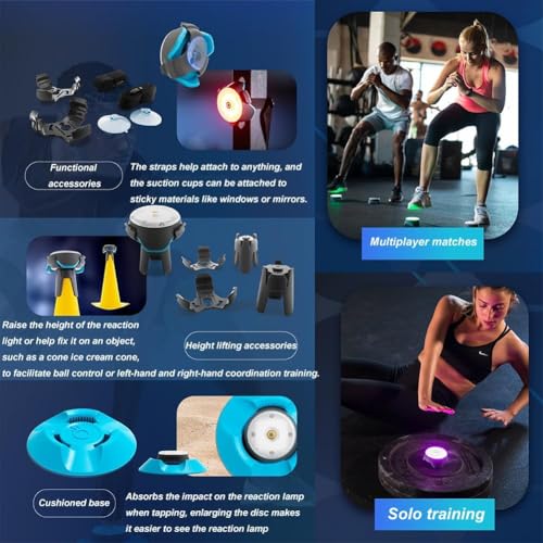 6 luci LED intelligenti per migliorare il tempo di reazione, la velocità e il fitness, ideali per allenatori, palestre e allenamento sportivo