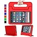 MENZO Case for All-New Fire HD 8 2017 - Shockproof Convertible Handle Light Weight Protective Stand Cover Kids Case for All-New Kindle Fire HD 8" 2017 Tablet, Red