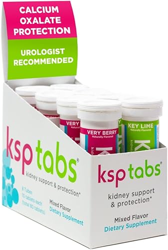 Miniatura 9 de Suplemento natural de hidratación y salud renal para combatir la formación de cristales de oxalato de calcio, Key Lime-80 tabletas