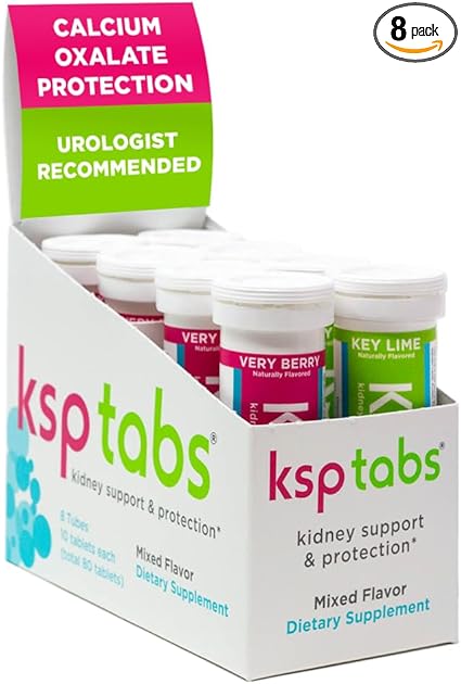 Lime & Berry All Natural Hydration & Kidney Health Supplement to Combat Calcium Oxalate Crystal Formation, 80 Tablets