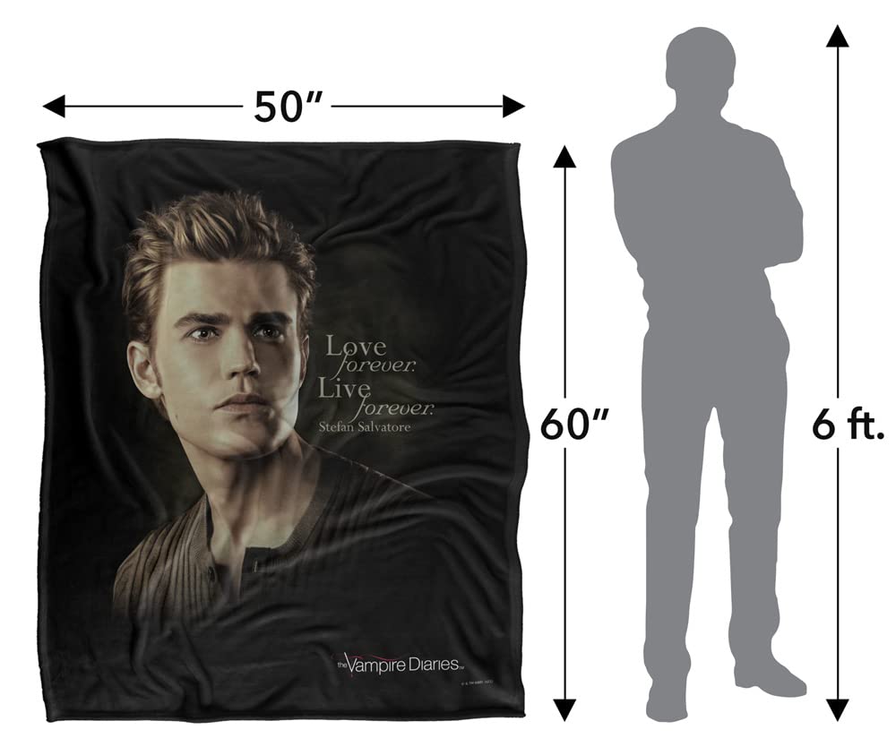 VAMPIRE DIARIES Stefan Wesley Silky Touch Kuscheldecke 152 x 127 cm