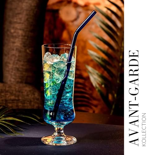 Foto von Krosno - Cocktailgläser Longdrinkgläser 6er Set, 300 ml, Avant-Garde Kollektion - Pina Colada, Milchshake Gläser, Bier, Eisbecher Coctails Glas - Spülmaschinenfest | Bleifreies Kristallglas
