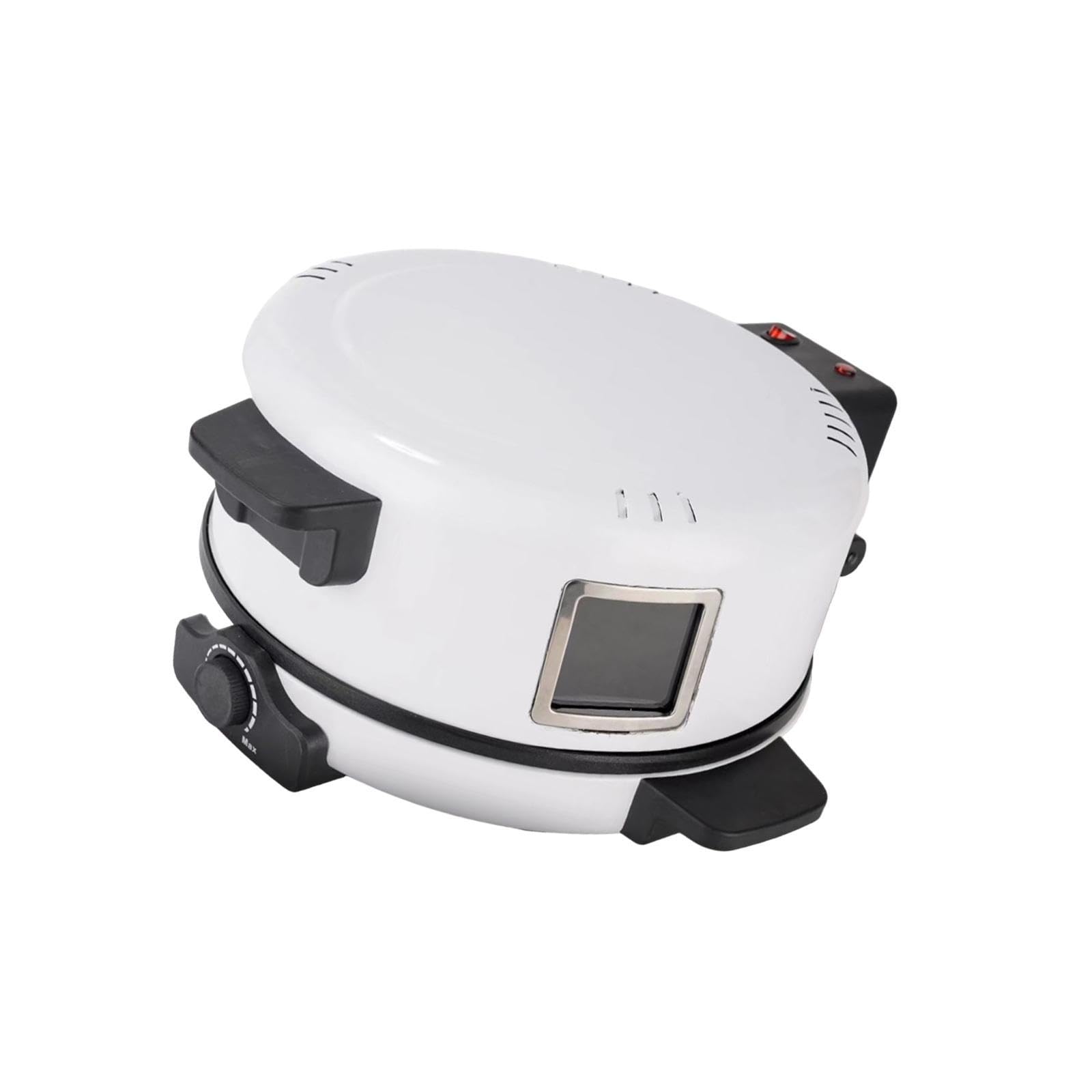 Sharplace Pizzamaker-Maschine, Omelettmaker, antihaftbeschichtet, 1800 W, vielseitiger Pizzaofen, elektrischer Arbeitsplattenofen für, Abendessen, Weiß