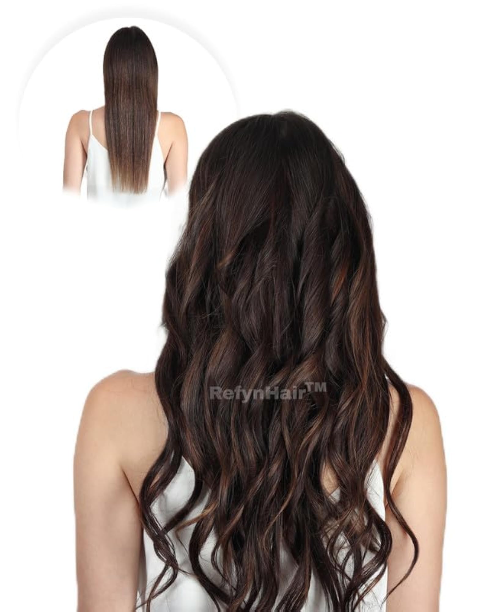 Clip In Hair Extension 22 Inch Natural Black