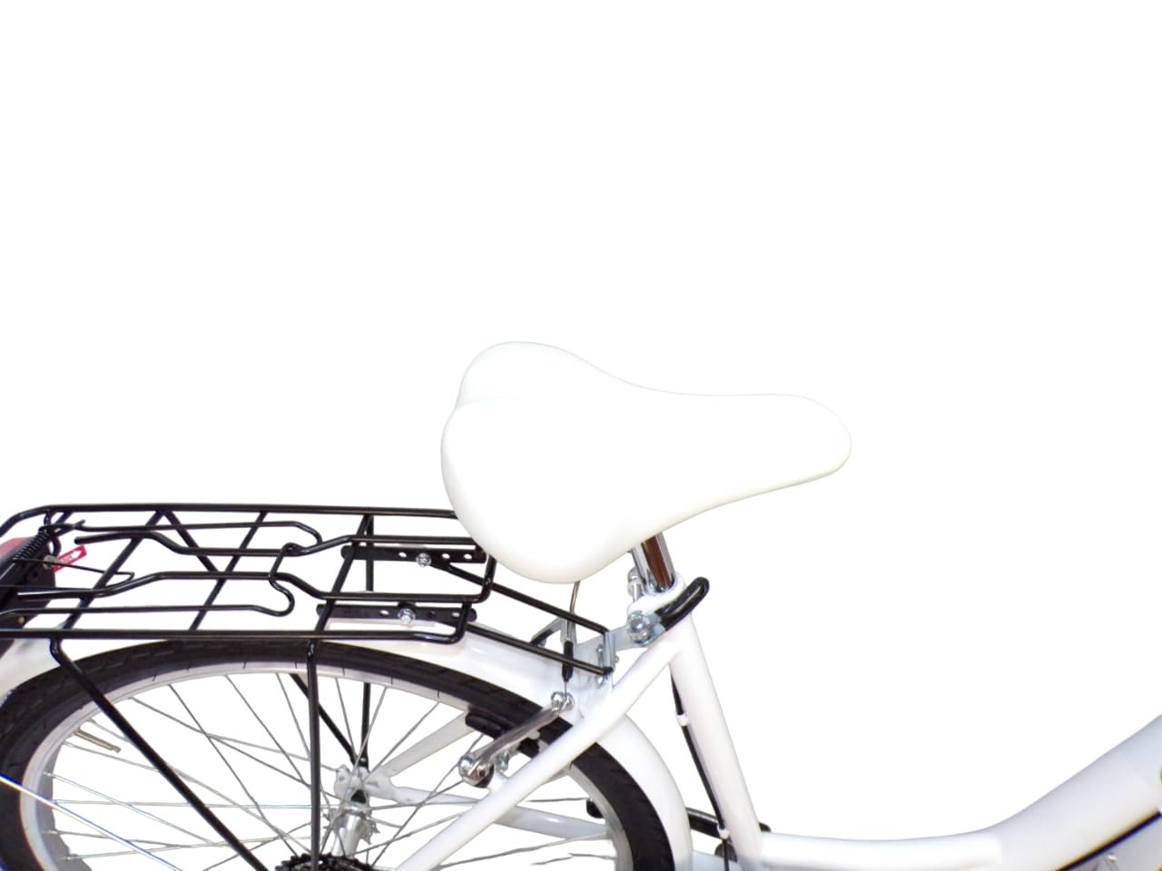 Bicicleta para mujer bicicleta de paseo city bike 26 cambio de 6 velocidades, cuadro bajo (blanco)