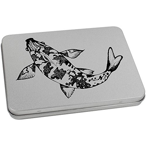 Azeeda 170mm 'Koi Carp' Metal Hinged Tin/Storage Box (TT00025977)