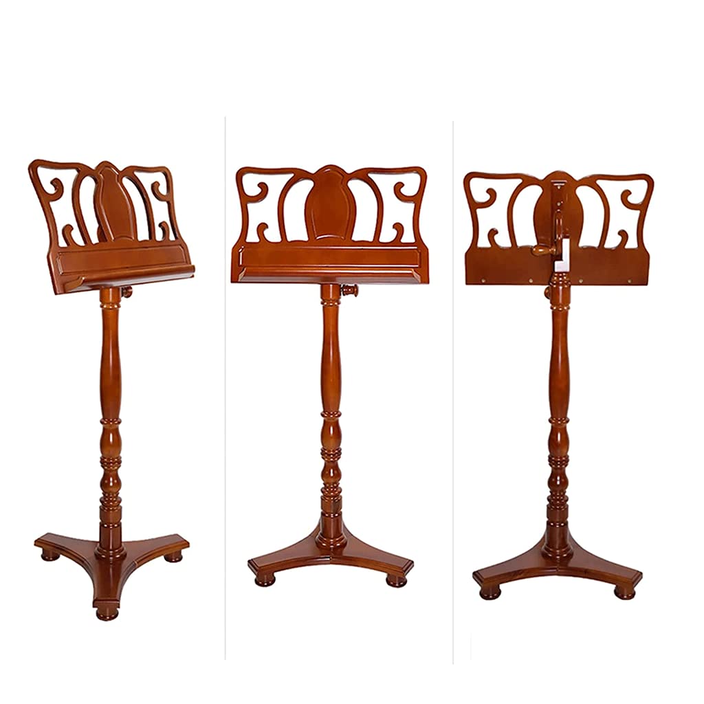 Atril Musica Soportes de música Soporte de música de Madera Pesada Soportes de partituras de ángulo Ajustable Trípode Estable para Soporte de Libro de Estudio de Concierto Portátil